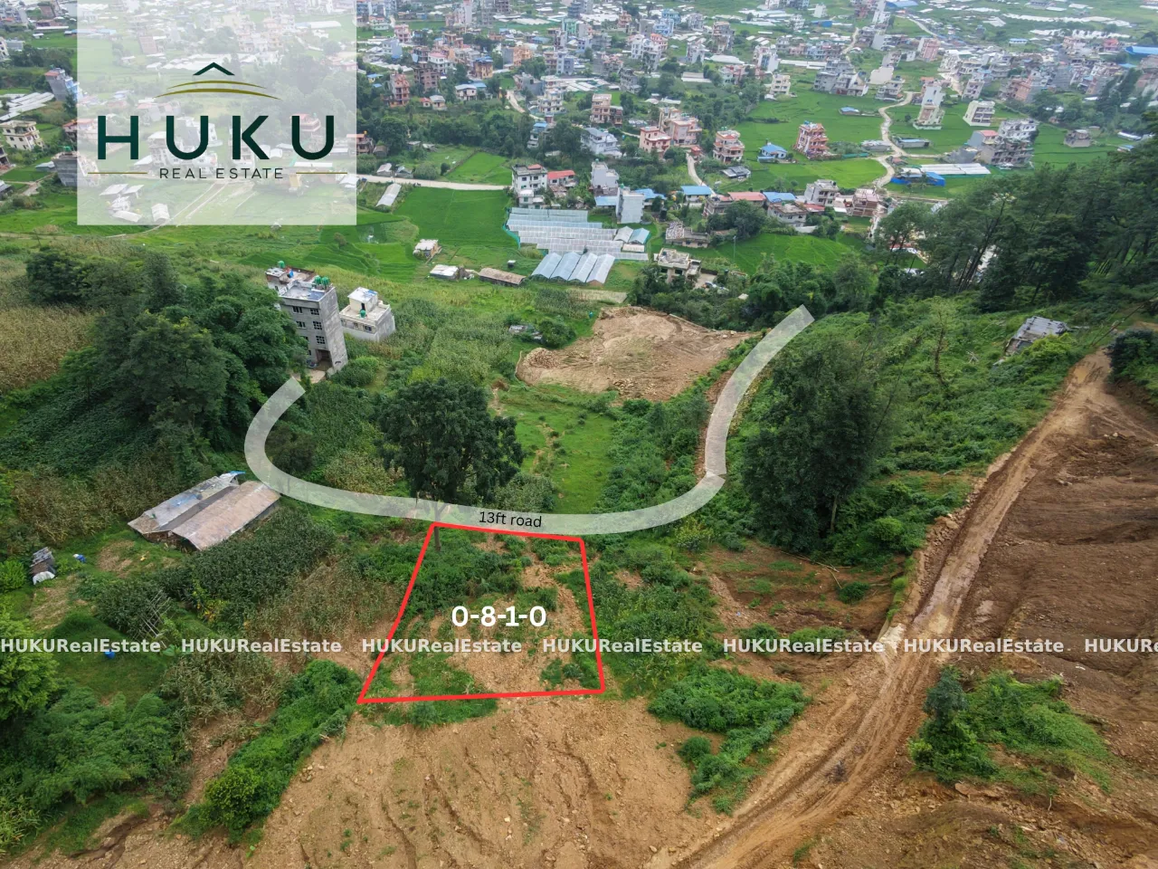Land for Sale in Kirtipur Dudh Pokhari (SIM) | 8 Aana 1 Paisa | East Facing | 13 Ft Road Access
