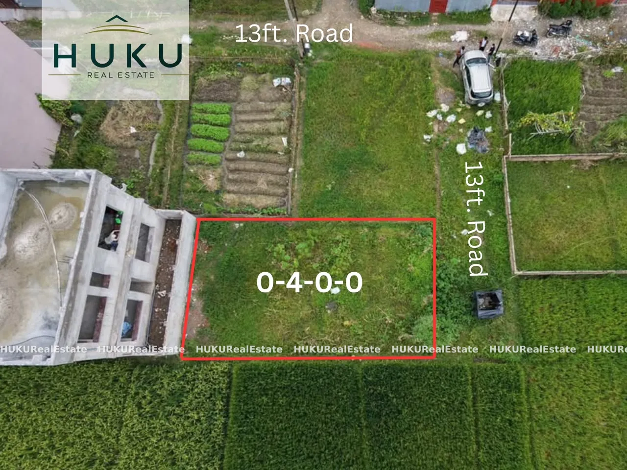 Land for Sale in Machhegaun Taukhel | 4 Aana | East Facing | 13 Ft Road